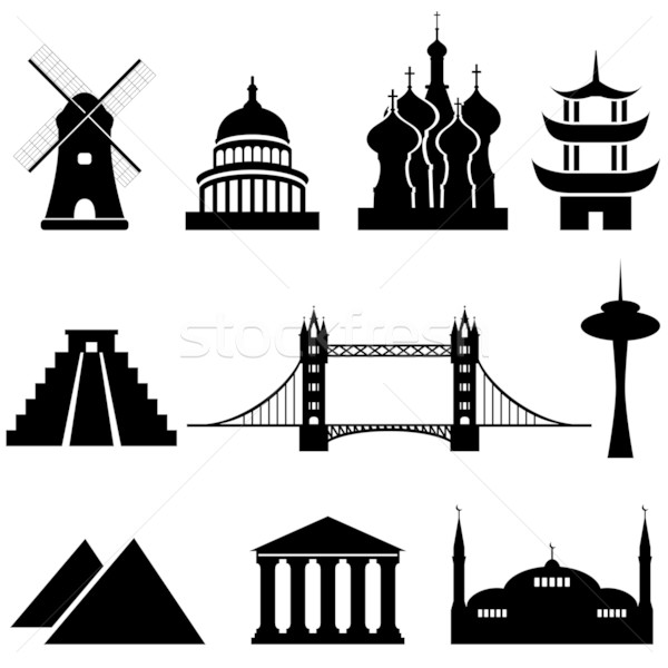 Wereld monumenten beroemd reizen Europa grafische Stockfoto © soleilc