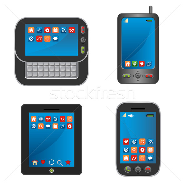 Smart Telefone mobile Geräte Telefon Tastatur Stock foto © soleilc