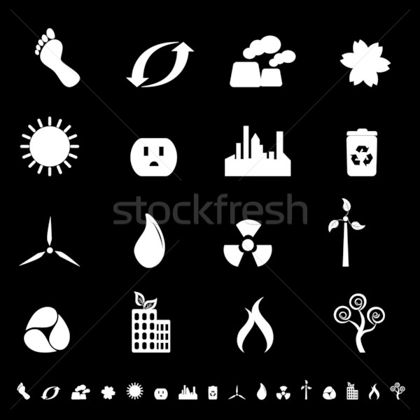 Environment and clean energy icons Stock photo © soleilc