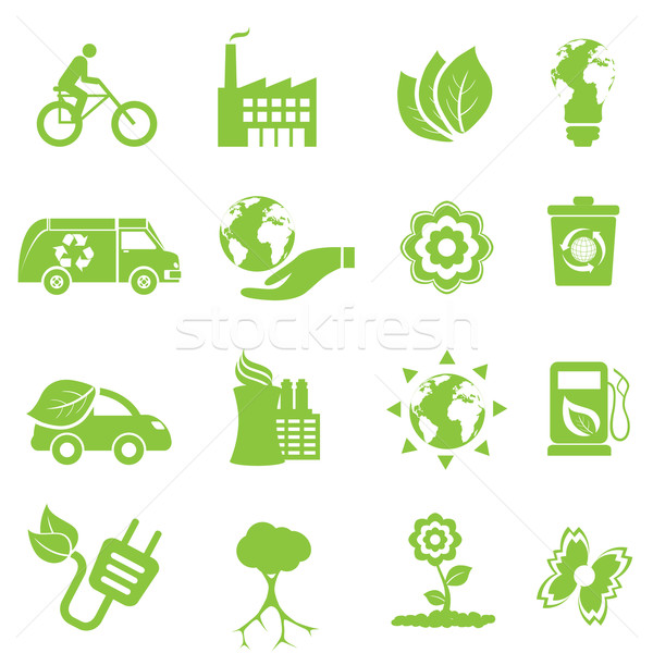 Ecology and environment icons Stock photo © soleilc