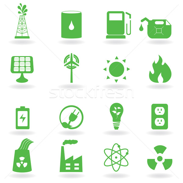 Eco and environment icons Stock photo © soleilc
