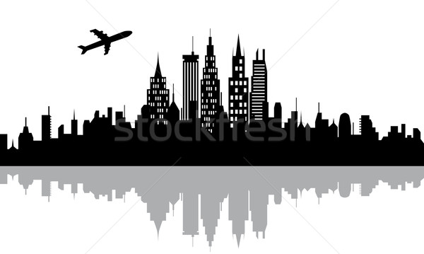 Cityscape with skyscrapers Stock photo © soleilc