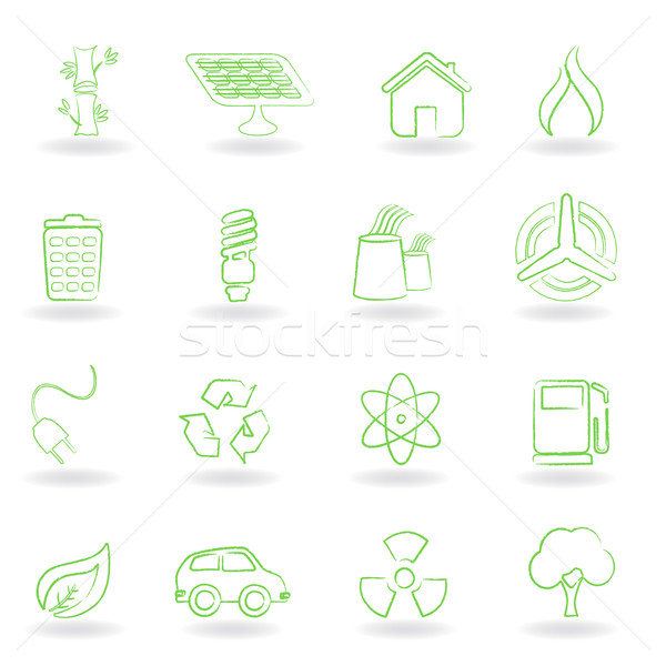 Eco and environment symbols Stock photo © soleilc