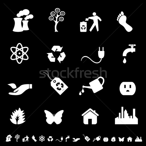 Environnement eco symboles écologie main Photo stock © soleilc