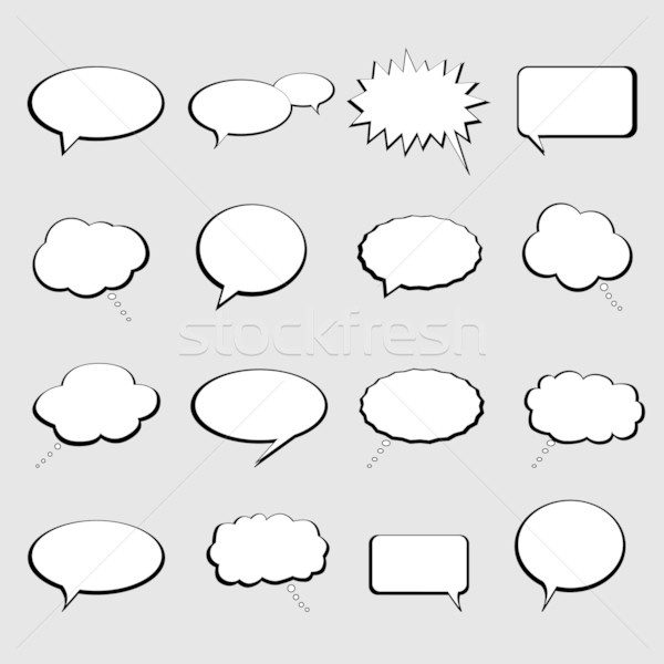 Talk and speech balloons or bubbles Stock photo © soleilc