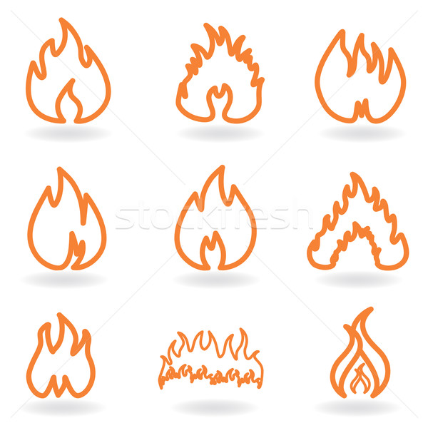 ícone de fogo. logotipo da chama. ilustração de desenho vetorial de fogo.  sinal simples de ícone de fogo. 8802002 Vetor no Vecteezy