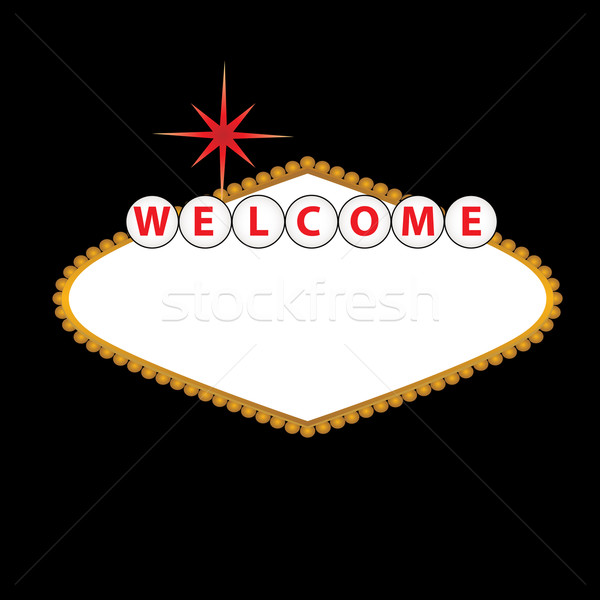 Las Vegas signe texte star Bienvenue Photo stock © soleilc