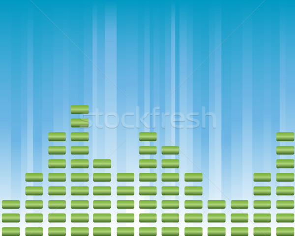 Volume bars bleu musique numérique sonores [[stock_photo]] © soleilc