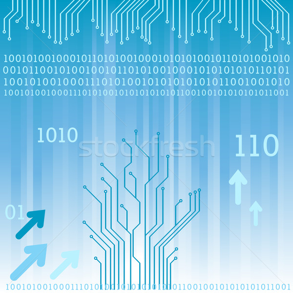Płytce drukowanej technologii tle cyfrowe arrow grafiki Zdjęcia stock © soleilc