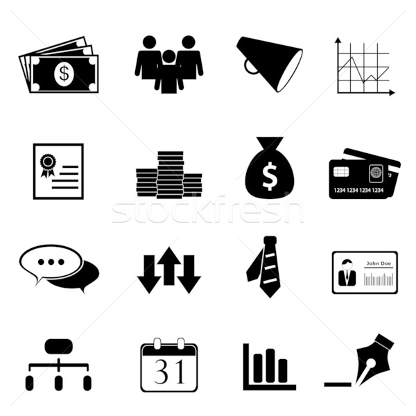 Business and finance icon set Stock photo © soleilc