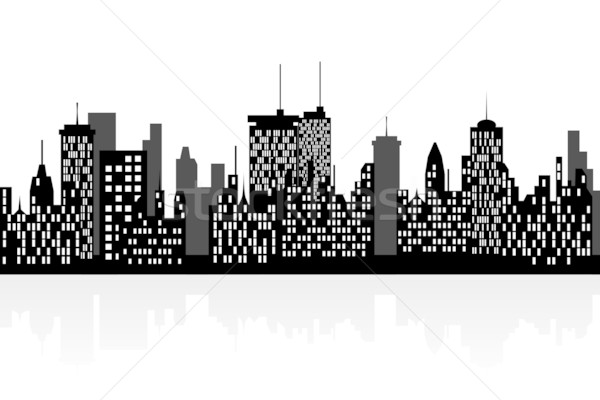 City skyline with skyscrapers Stock photo © soleilc