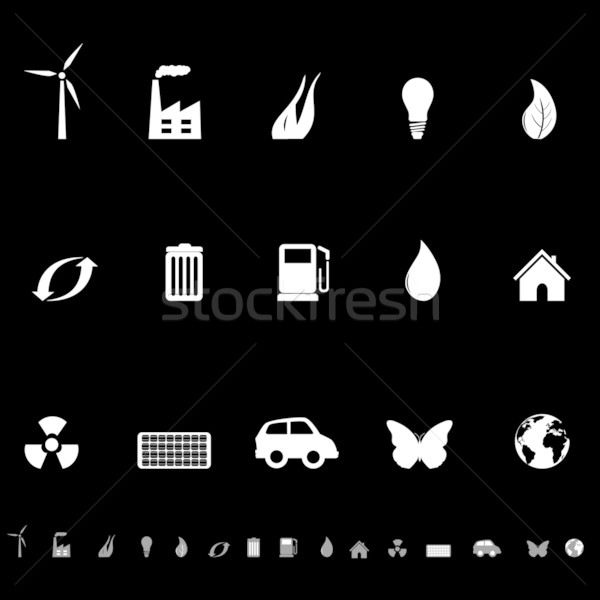 általános ökológia szimbólumok környezeti barátságos ikon gyűjtemény Stock fotó © soleilc