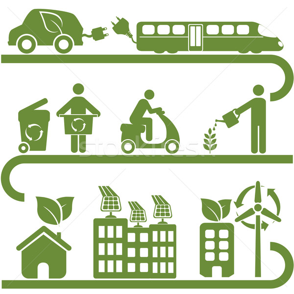 Clean energy and green environment Stock photo © soleilc