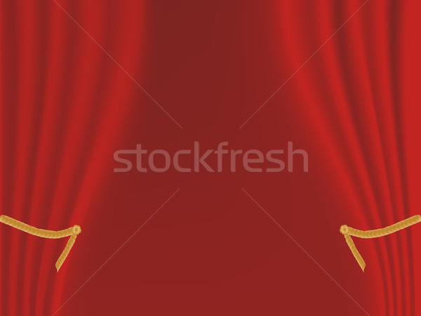 Red stage curtain Stock photo © soleilc