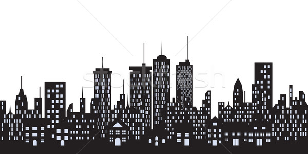 Urbano edifícios cidade grande alto Foto stock © soleilc