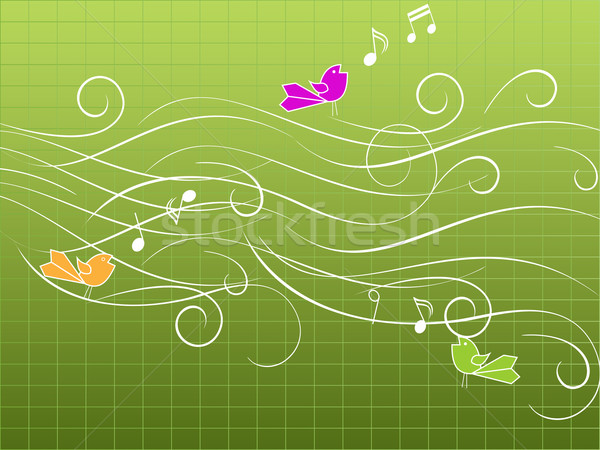 Musical birds Stock photo © soleilc