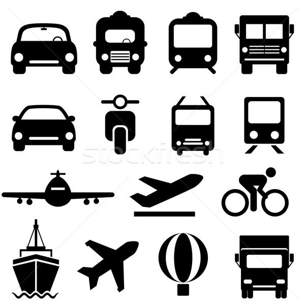 Transportation icon set Stock photo © soleilc