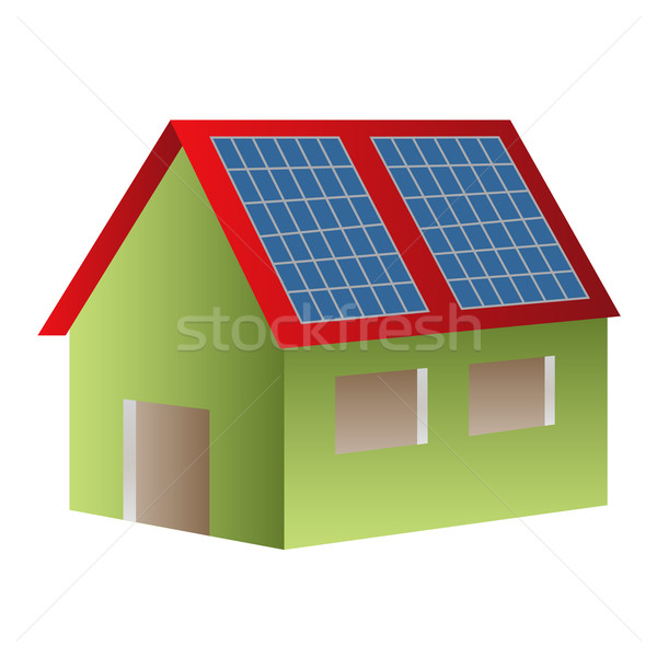 Solar powered house Stock photo © soleilc