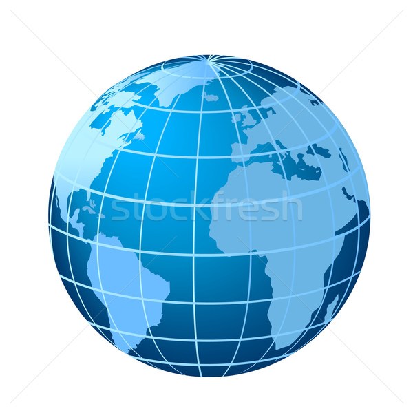 Globe showing Americas, Africa and Europe Stock photo © soleilc