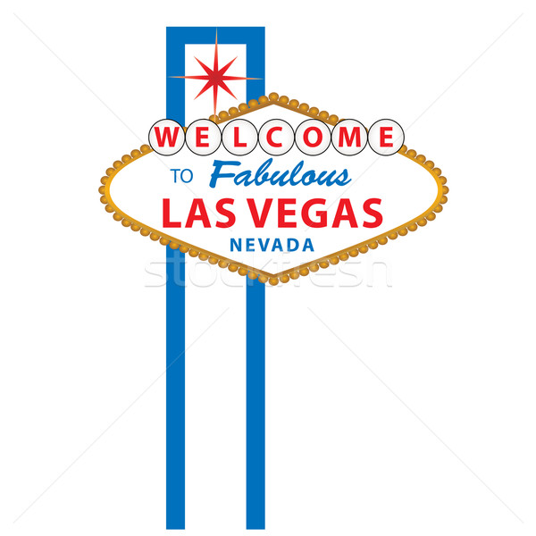 Karşılama Las Vegas imzalamak harika Nevada star Stok fotoğraf © soleilc