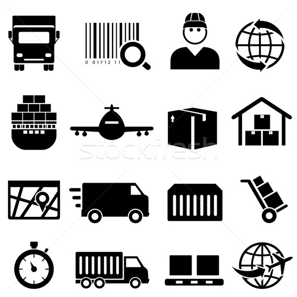Shipping and cargo icons Stock photo © soleilc
