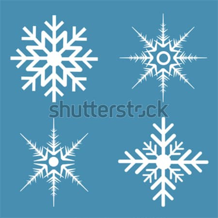 Stockfoto: Sneeuwvlokken · Blauw · ijs · winter · christmas