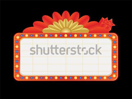 Enseigne au néon lumineuses texte espace cinéma casino [[stock_photo]] © soleilc