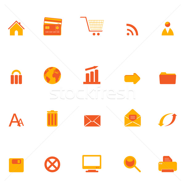 Internet, web and e-commerce icons Stock photo © soleilc