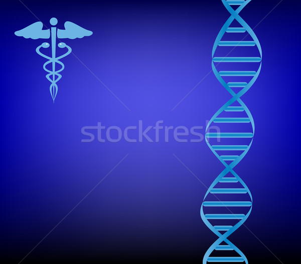 DNA ciemne niebieski muzyka komórek spirali Zdjęcia stock © soleilc