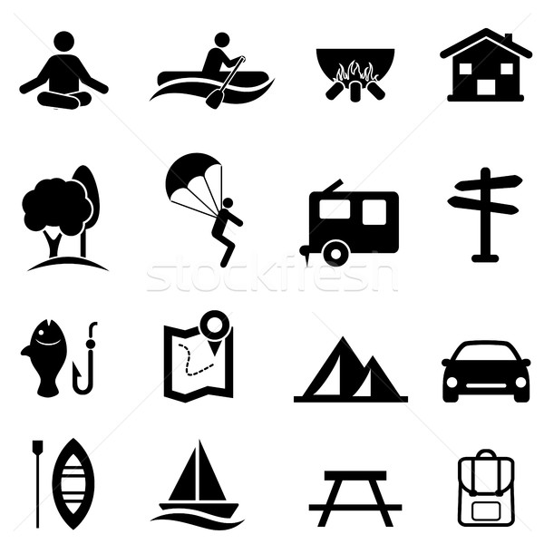 Recreation, activities and leisure icons Stock photo © soleilc