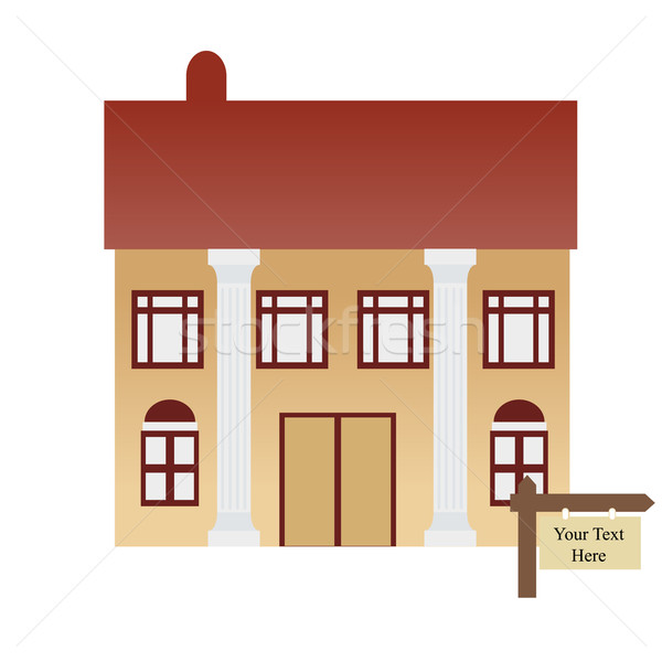 Haus Verkauf Zwangsvollstreckung home Zeichnung Stock foto © soleilc