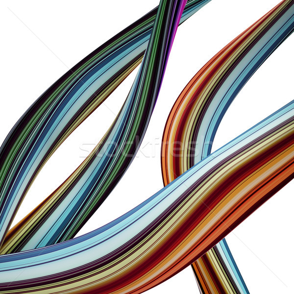 抽象的な 波 技術 虹 壁紙 ストックフォト © sommersby