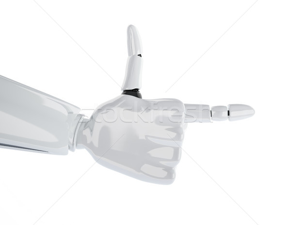 3D ポインティング ロボットの 手 ボディ ストックフォト © sommersby