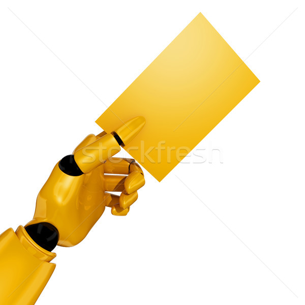 Robotic hand with Blank Business Card, add your text  Stock photo © sommersby