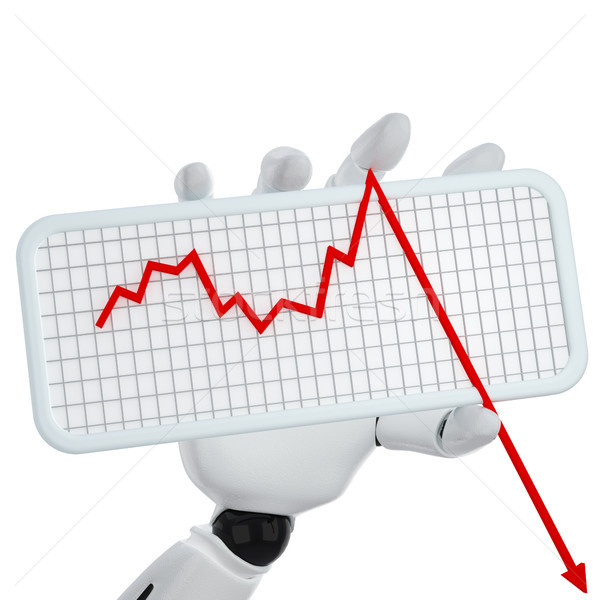 Grafik aşağı 3D el Stok fotoğraf © sommersby