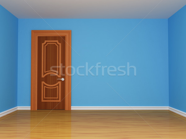 blue empty room with door  Stock photo © sommersby