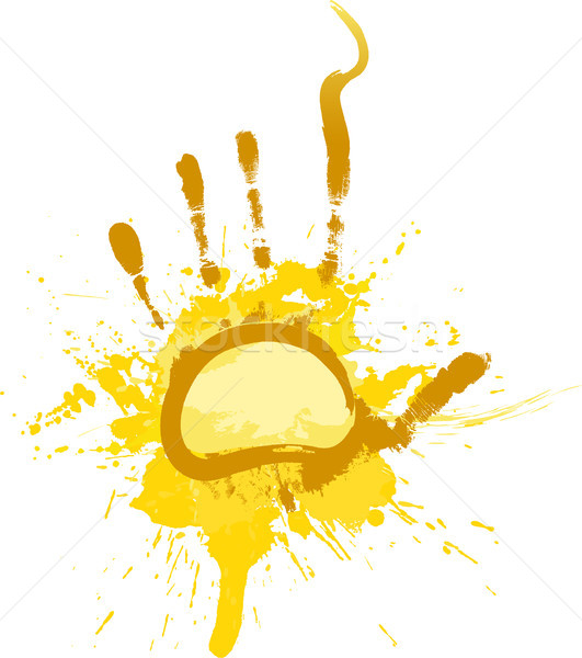 Yellow grunge frame Stock photo © sommersby