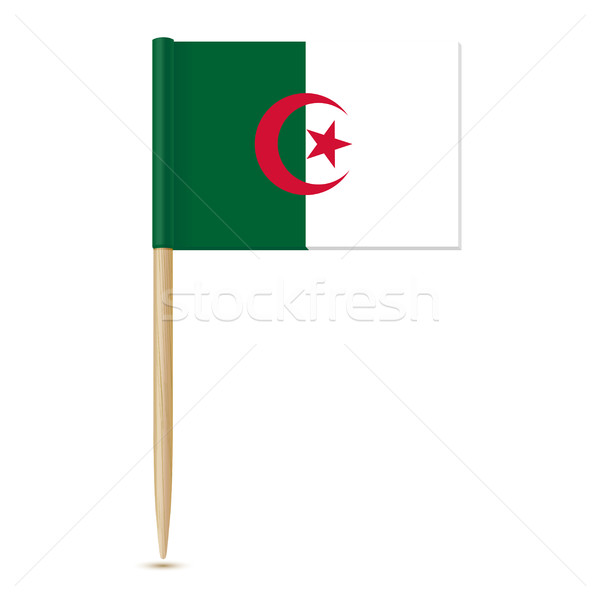 Flag of Algeria toothpick on white background Stock photo © sonia_ai
