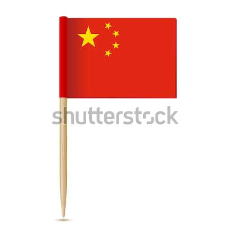 China Flag. Flag toothpick 10eps Stock photo © sonia_ai