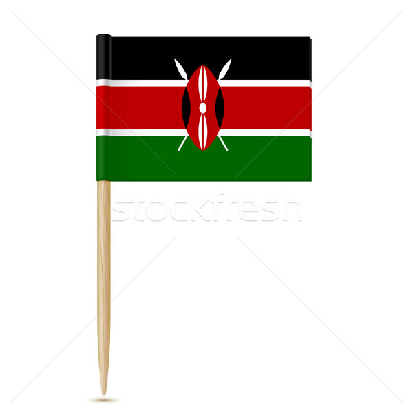 Flag of Kenya. Flag toothpick on white background Stock photo © sonia_ai