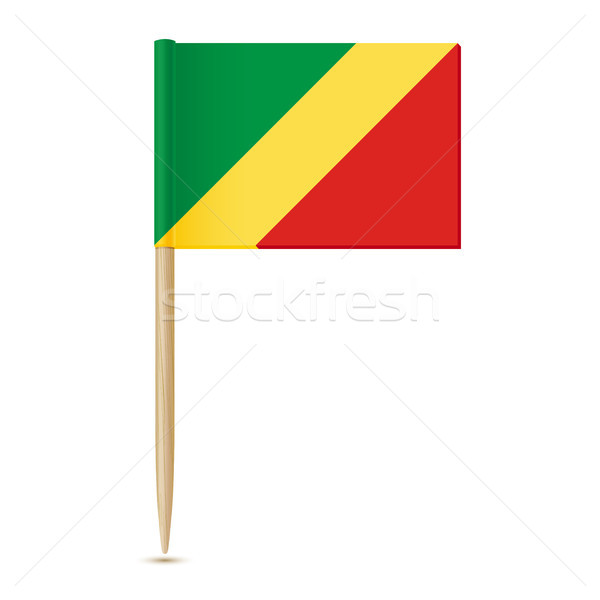Republic of the Congo flag. Flag toothpick on white background 1 Stock photo © sonia_ai
