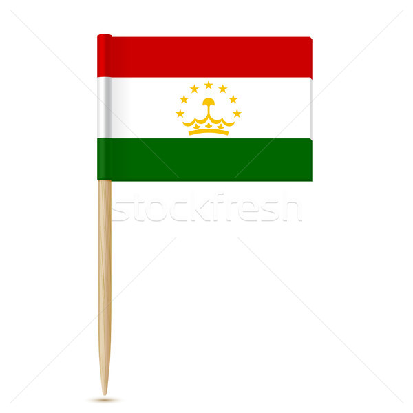 Tajiquistão bandeira branco mapa projeto assinar Foto stock © sonia_ai