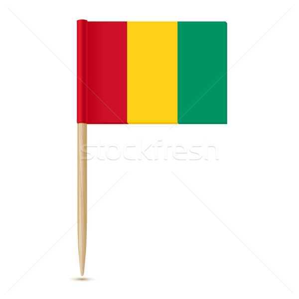 Flag of Guinea. Flag toothpick on white background Stock photo © sonia_ai
