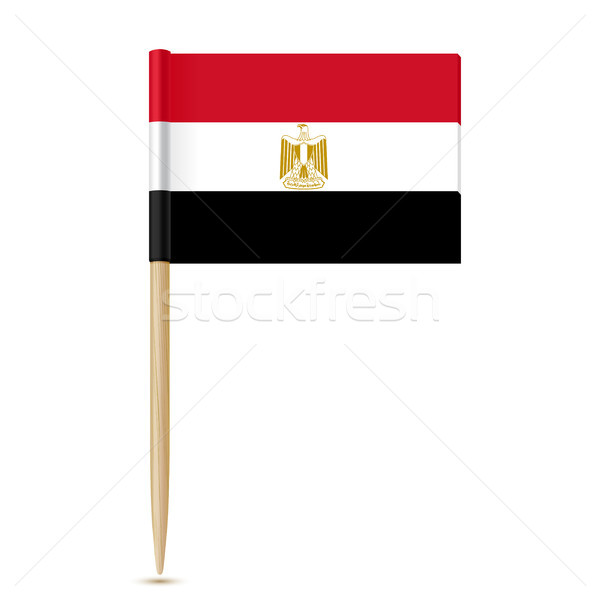 Flag of Egypt. Flag toothpick on white background Stock photo © sonia_ai