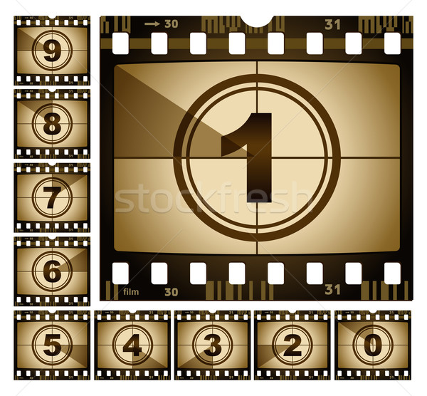 Film countdown textuur achtergrond frame industrie Stockfoto © sonia_ai