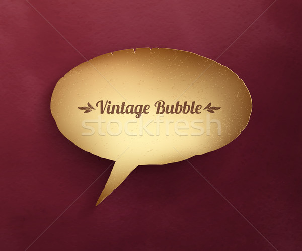Vintage paper bubble talk. Stock photo © Sonya_illustrations