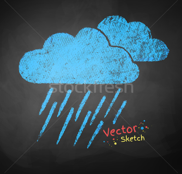 [[stock_photo]]: Pluies · nuages · couleur · fond · nuage · tableau · noir