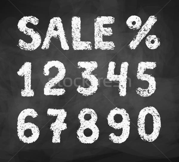 Chalk drawn numbers Stock photo © Sonya_illustrations