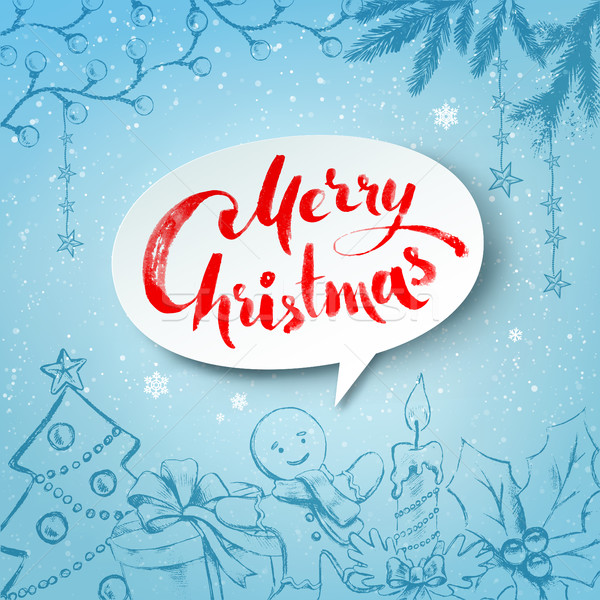 Christmas obiektów tradycyjny biały banner Zdjęcia stock © Sonya_illustrations