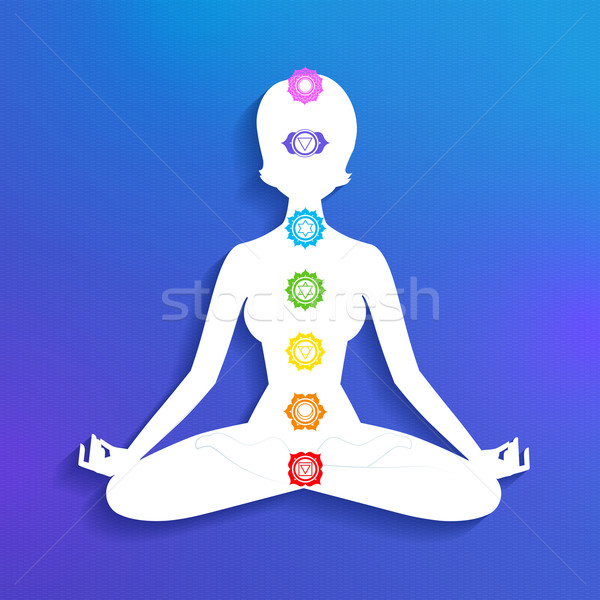 Meditation and chakras. Stock photo © Sonya_illustrations